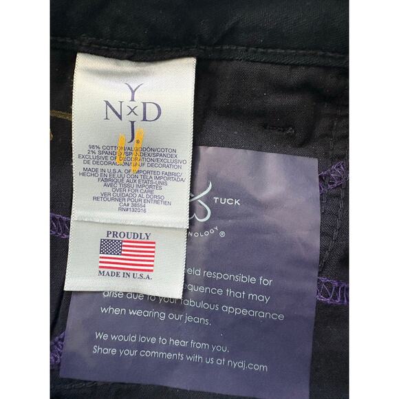 NYDJ Women's Bootcut Jeans Black Size 12 Lift x Tuck Stretch Slimming Denim NEW - Picture 5 of 7